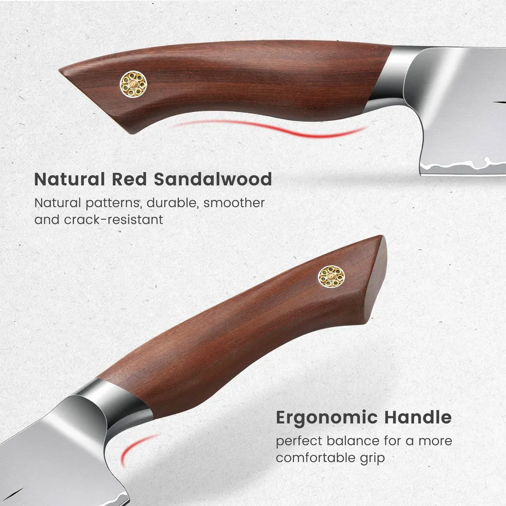 Posate da Tavola Série SeaGull | Coltello da Chef 8" S35VN + Porta-coltelli magnetico