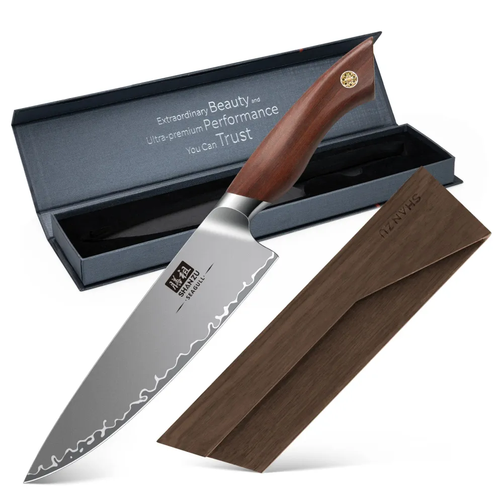 Posate da Tavola Série SeaGull | Coltello da Chef 8" S35VN + Porta-coltelli magnetico