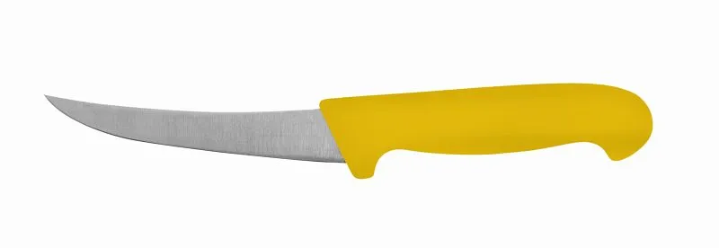 Coltello per disosso Schneider lama semiadattabile lunghezza lama 150 mm manico giallo 268115 Certificato BRC