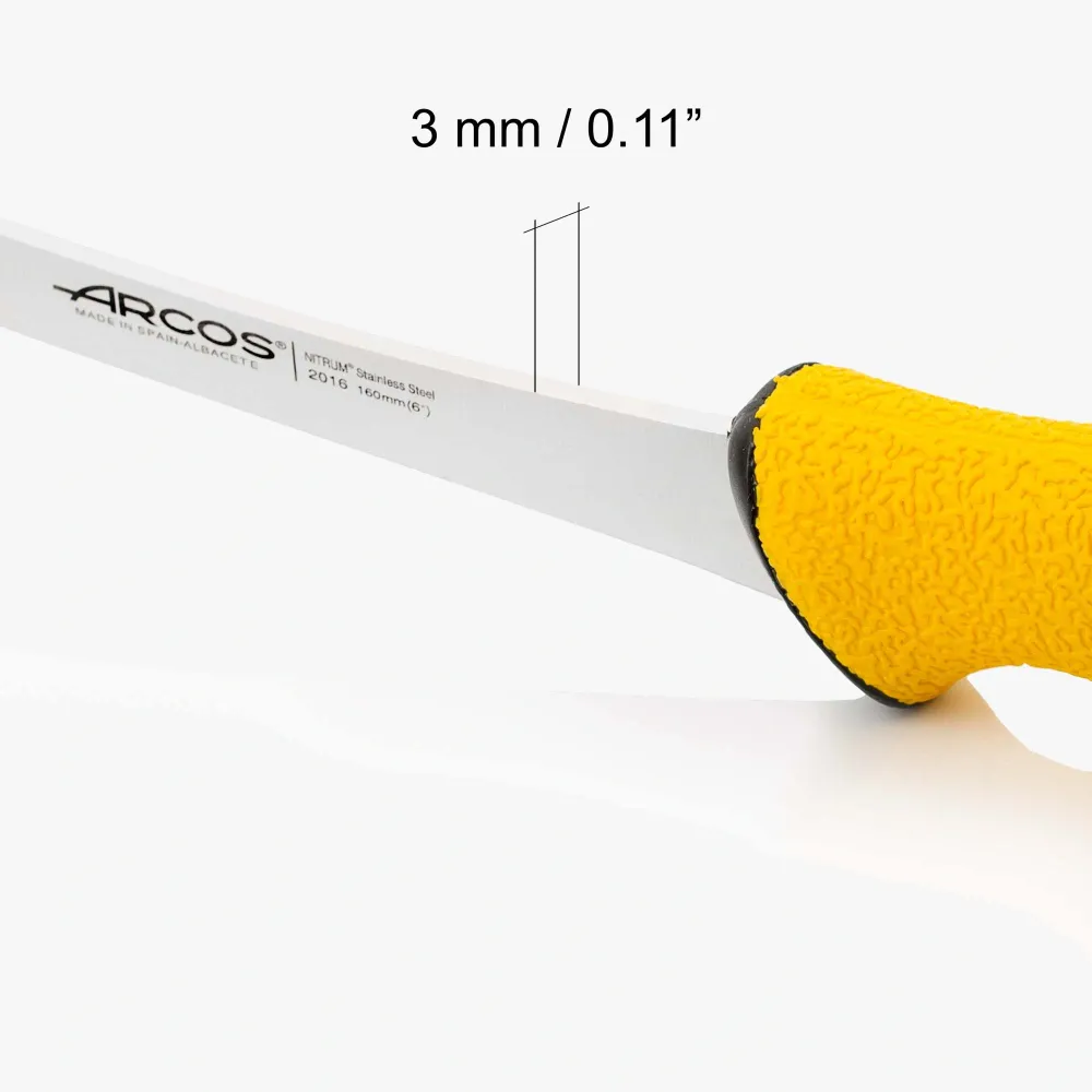 Set Completo di Coltello Disosso Rigido Serie Duo Pro 160 mm Punta Smussata