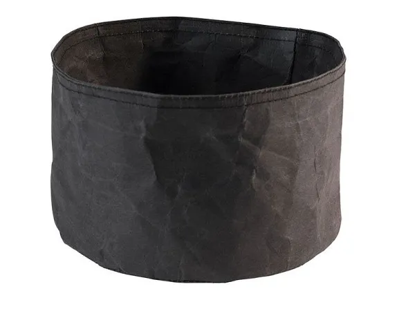 Sacchetto per il pane APS -PAPERBAG- Ø 20 cm altezza: 13 cm carta similpelle nero 30451 con Affilatore Integrato
