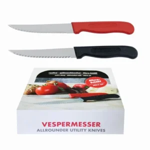 Coltello snack da banco Schneider 20 coltelli/espositore 12 neri e 8 rossi ciascuno 261800