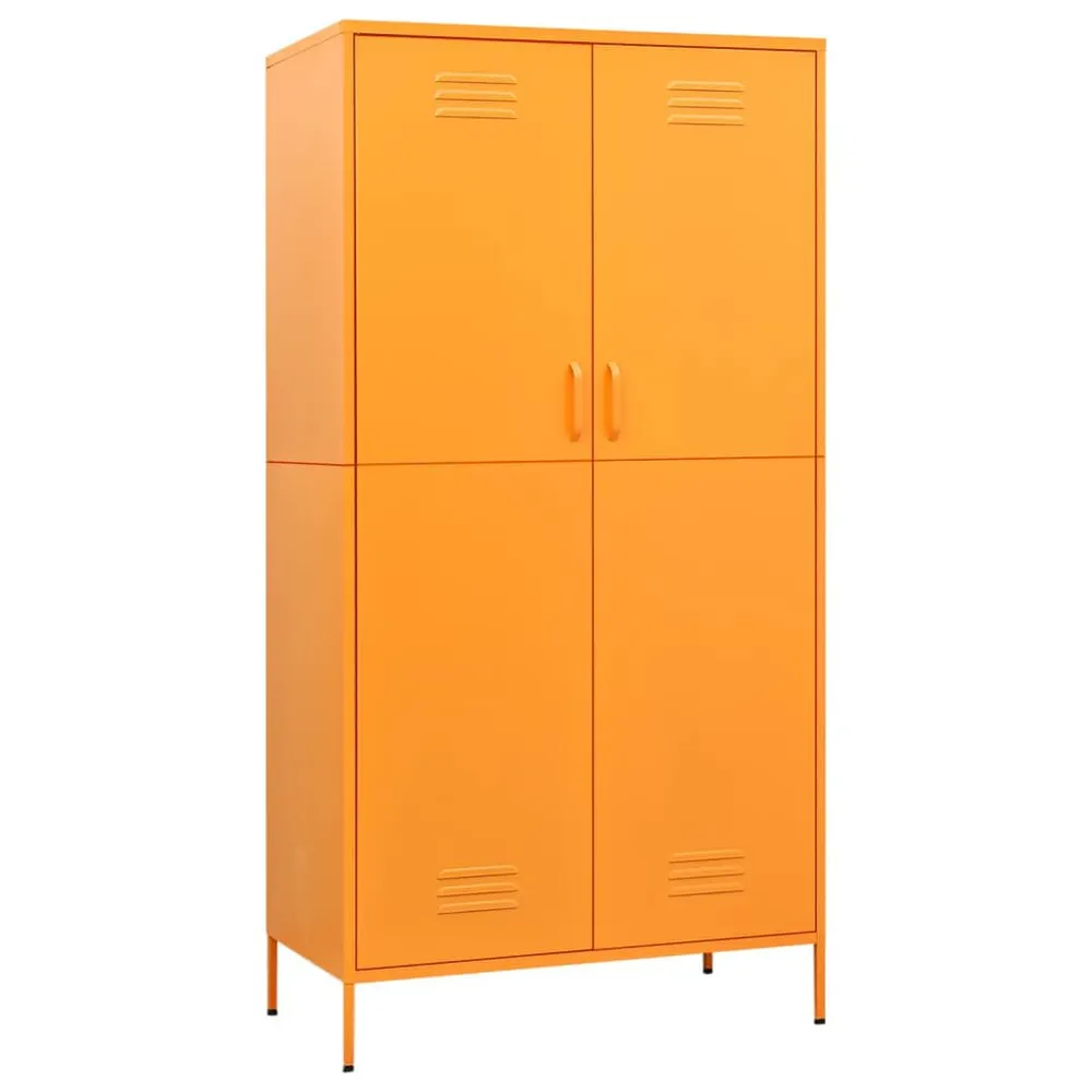 Armadio Giallo Senape 90x50x180 cm Acciaio