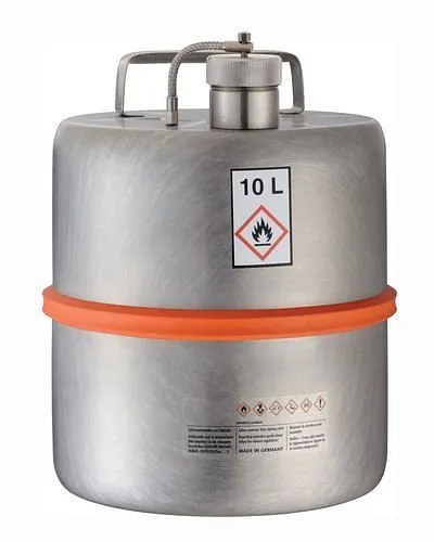 Barattolo di sicurezza DENIOS acciaio inossidabile con tappo vite volume 10 litri 119-587