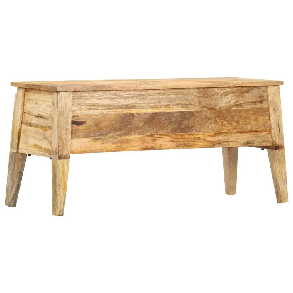 Cassa Portaoggetti 99x35x48 cm Legno Massello di Mango