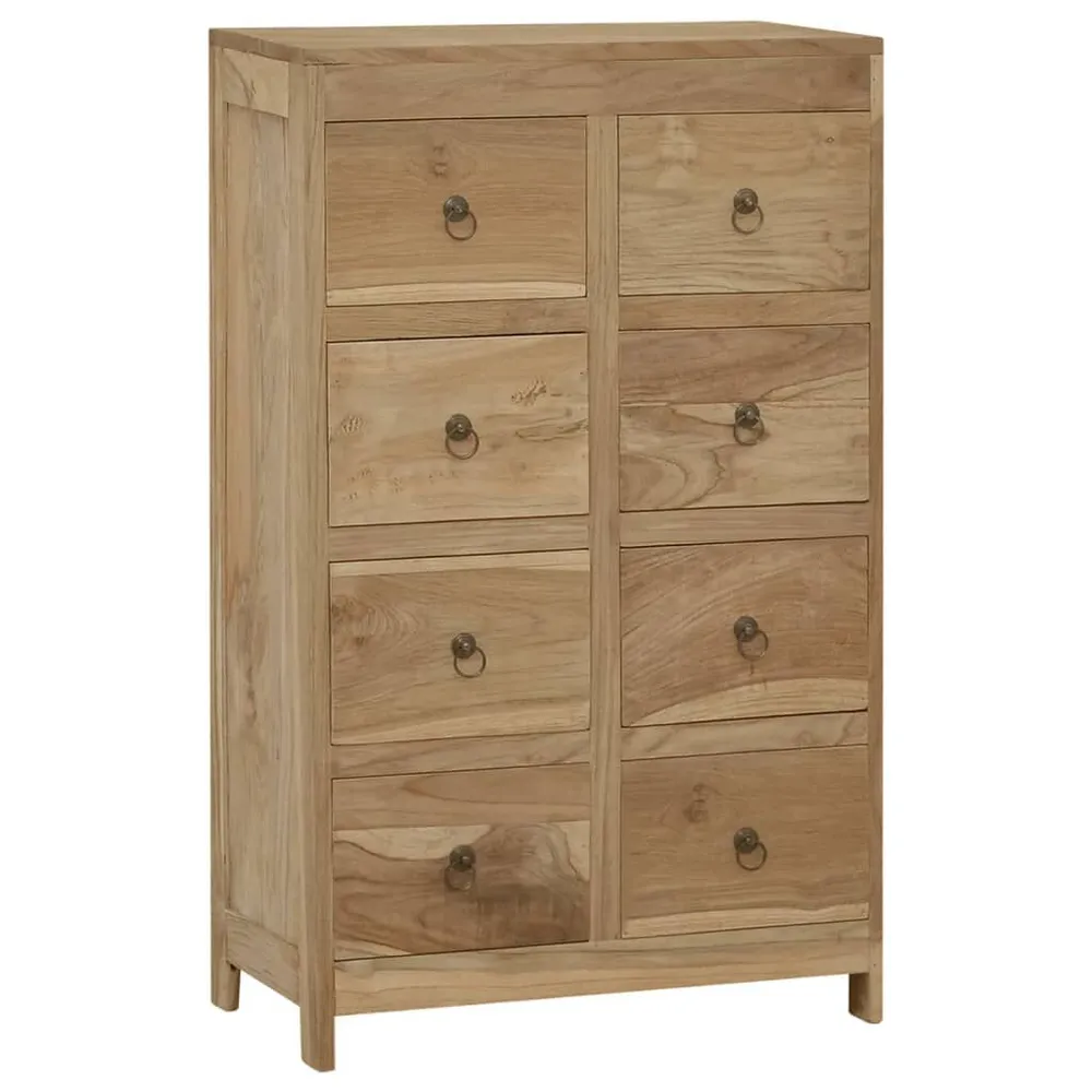 Cassettiera 55x30x90 cm Legno Massello di Teak