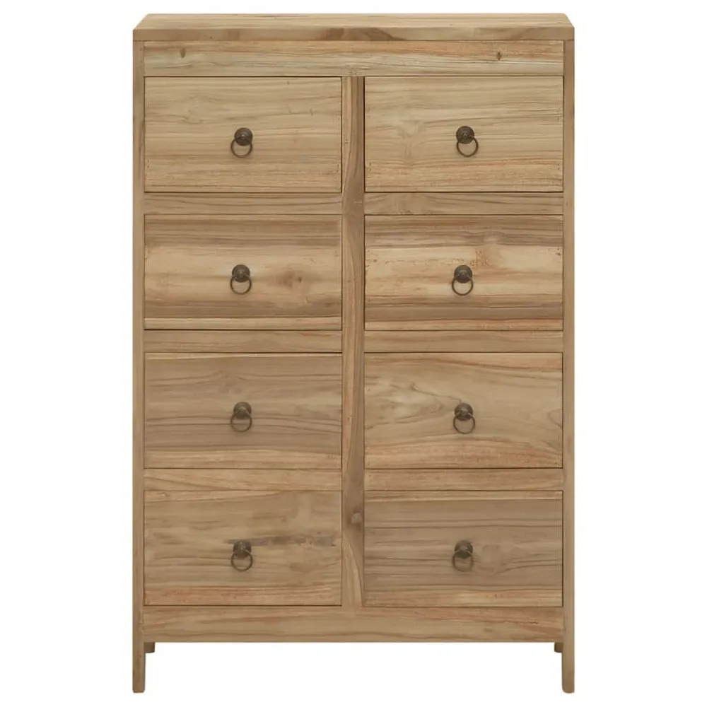 Cassettiera 55x30x90 cm Legno Massello di Teak