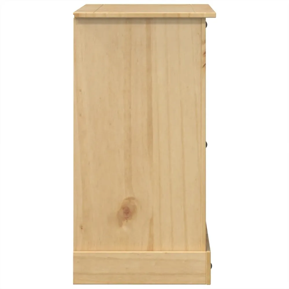 Cassettiera Corona 112x48x91 cm Legno Massello di Pino