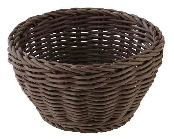 Cestino APS rotondo Ø 16 cm altezza: 8 cm polipropilene marrone -PROFI LINE- 50603