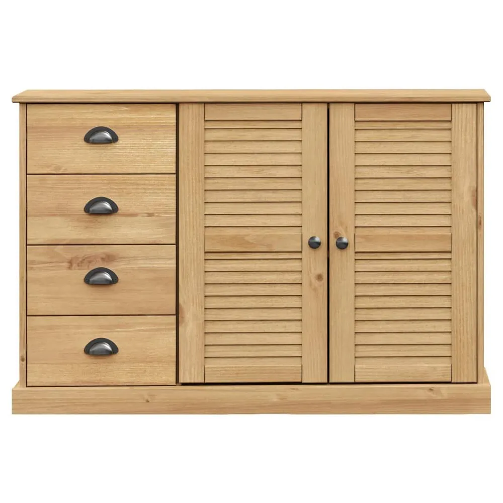 Credenza con Cassetti VIGO 113x40x75 cm Legno Massello di Pino