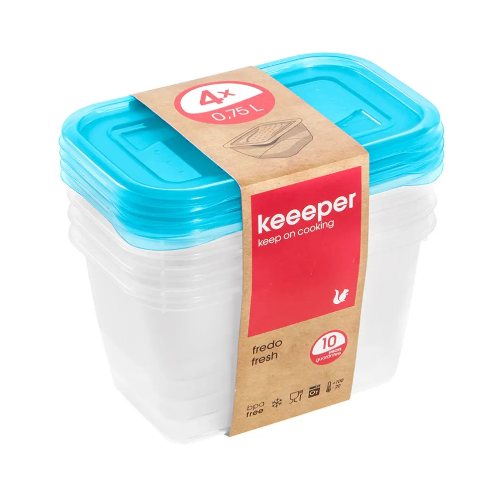 Keeeper Fredo Recente 4 x 0.75l Food Storage Container Set