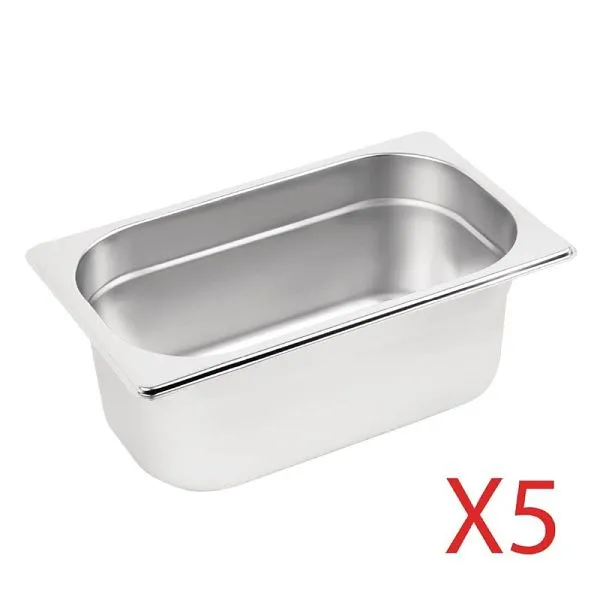 Set contenitori Vogue GN 5x GN1/4 100mm S407