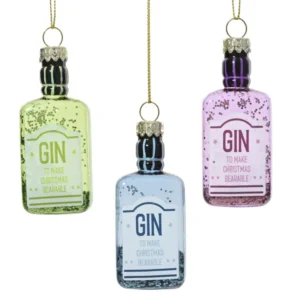 Appendino bottiglia gin vetro 8,5cm colori assortiti
