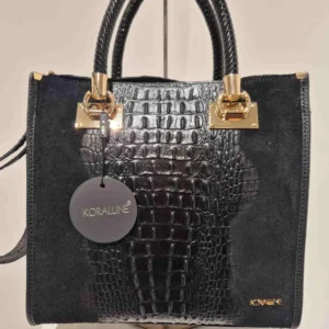 BORSA MANICI INTRECCIATI - nero