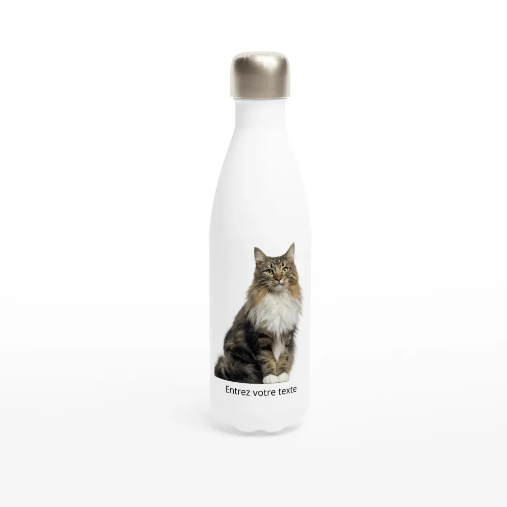 Bottiglia d'acqua acciaio inox bianco 50 cl