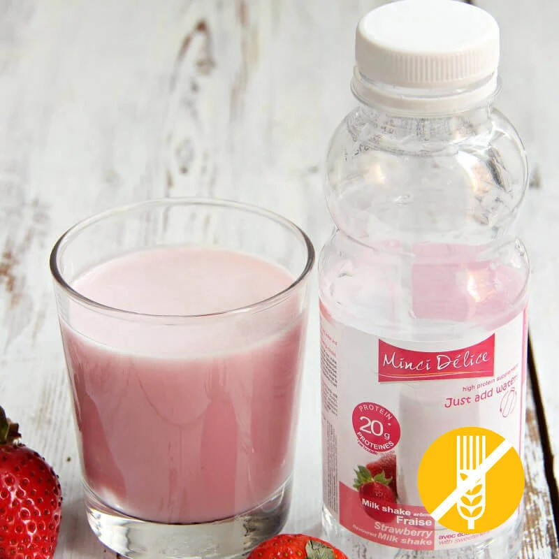 Bottiglia Frappè Iperproteico Fragola senza glutine