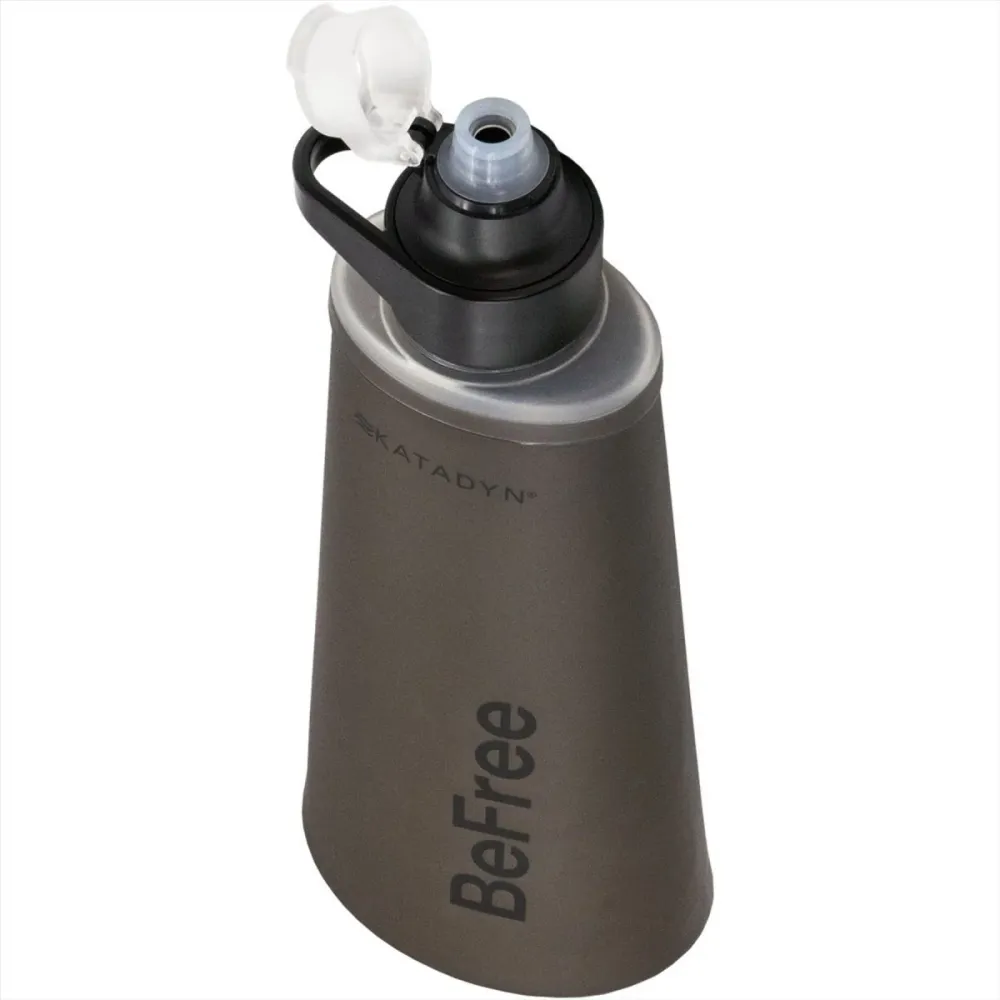 Bottiglia pieghevole Katadyn BeFree AC 1L con filtro dell'acqua Tecnologia EZ Clean Nera