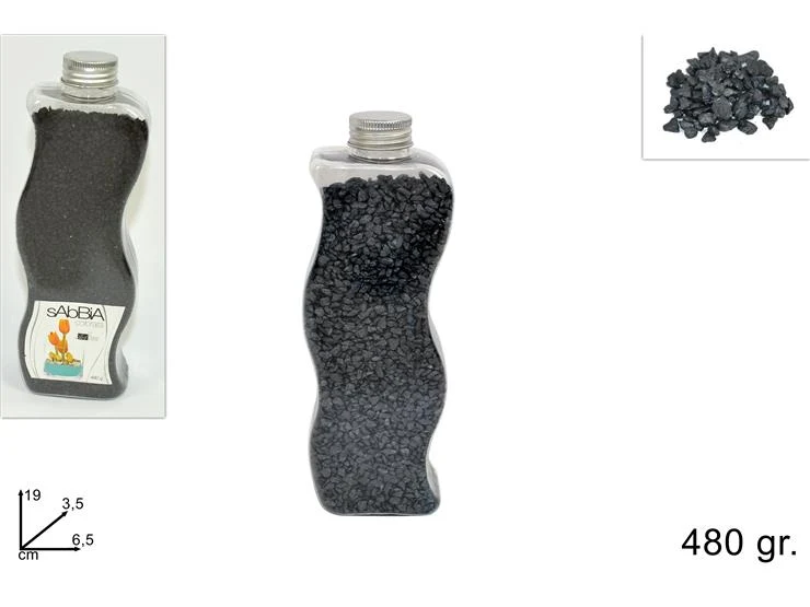 BOTTIGLIA SABBIA COLORATA 480GR NERO