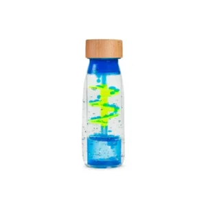 Bottiglia sensoriale spirale blu