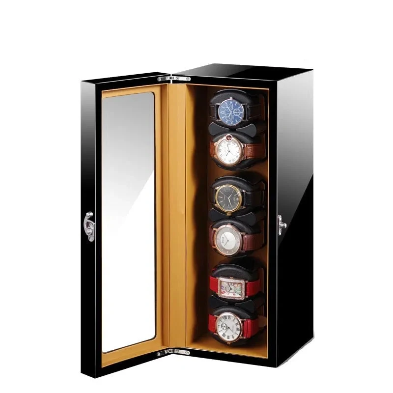 Carica Orologi Automatico LuxeLift Pelle con 6 Slot