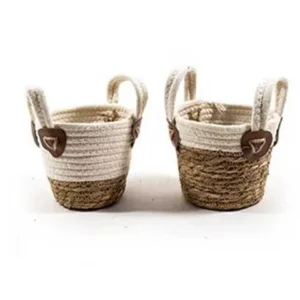 Cestino corda c/manici 14x12cm 25640