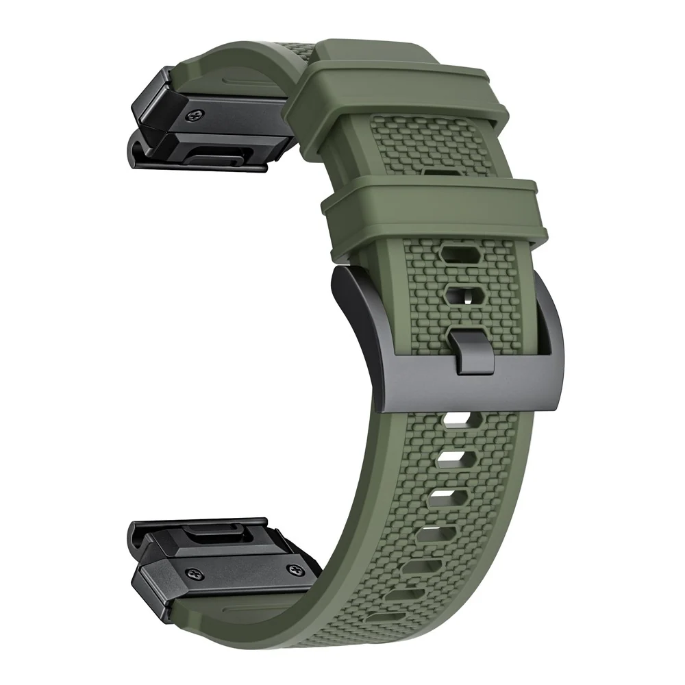 Cinturino da polso da 26 mm Garmin Fenix 8 51 mm / Enduro 3 / Enduro 2 Cinturino universale silicone per orologi - Verde M...