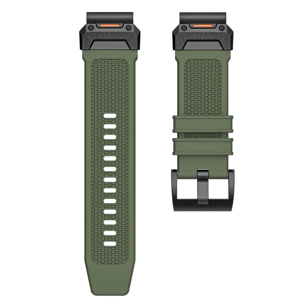 Cinturino da polso da 26 mm Garmin Fenix 8 51 mm / Enduro 3 / Enduro 2 Cinturino universale silicone per orologi - Verde M...