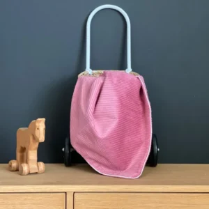 Coperta per bebè con cordoncino largo rosa