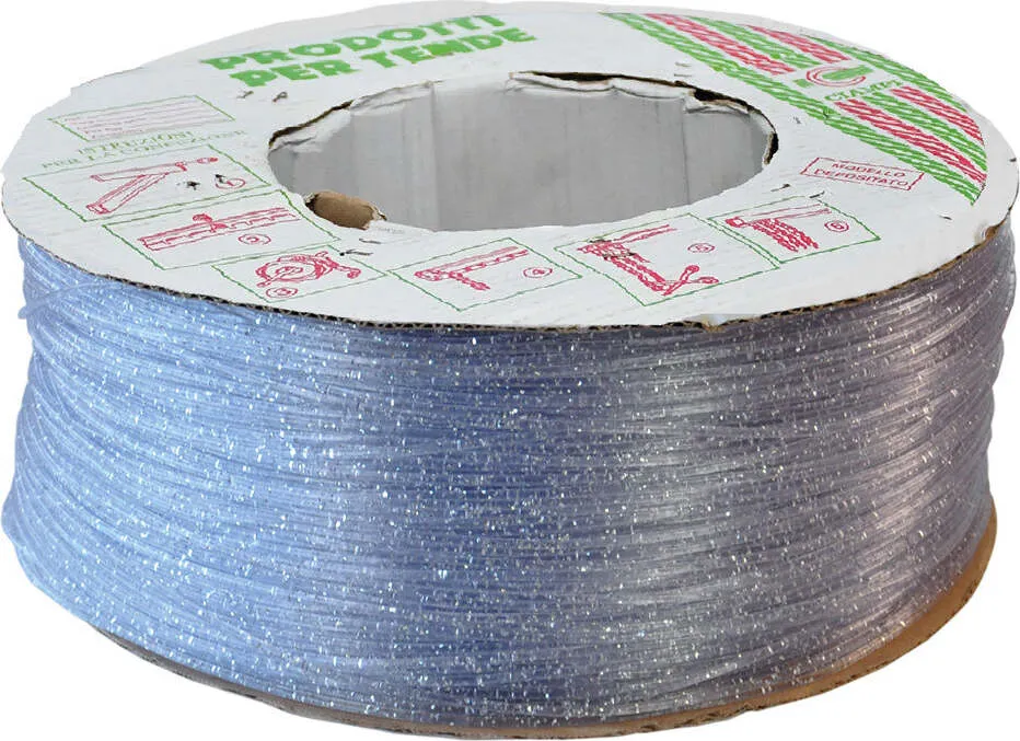 CORDONCINO PER TENDA 'BRILLIANT' colore argento Made Italy
