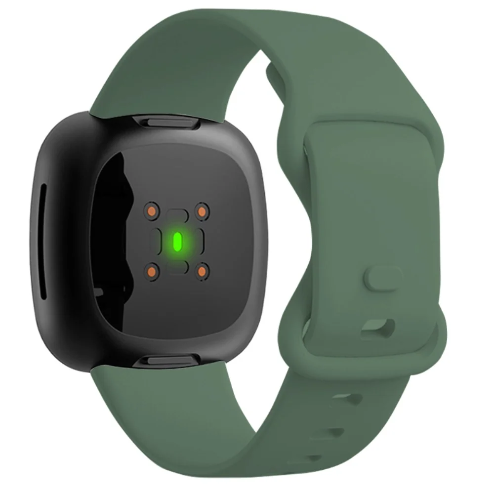 KALEBOL KLB-HDKGJ-001 Fitbit Versa 3 / 4 / Sense / Sense 2 Cinturini morbidi silicone per orologi - Verde Militare