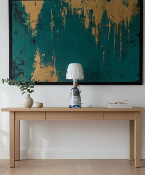 Lampada Gin Mare Classic con Sabbia - Bottiglia Upcycled (incisione personalizzata)