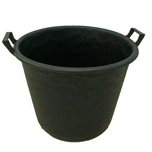 Mastello con manici nero 65 litri Ø 55 cm per enologia e vivaio