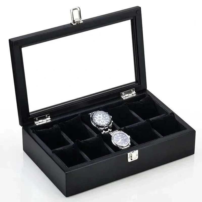 Porta orologi - Corvo nero di lusso spazioso