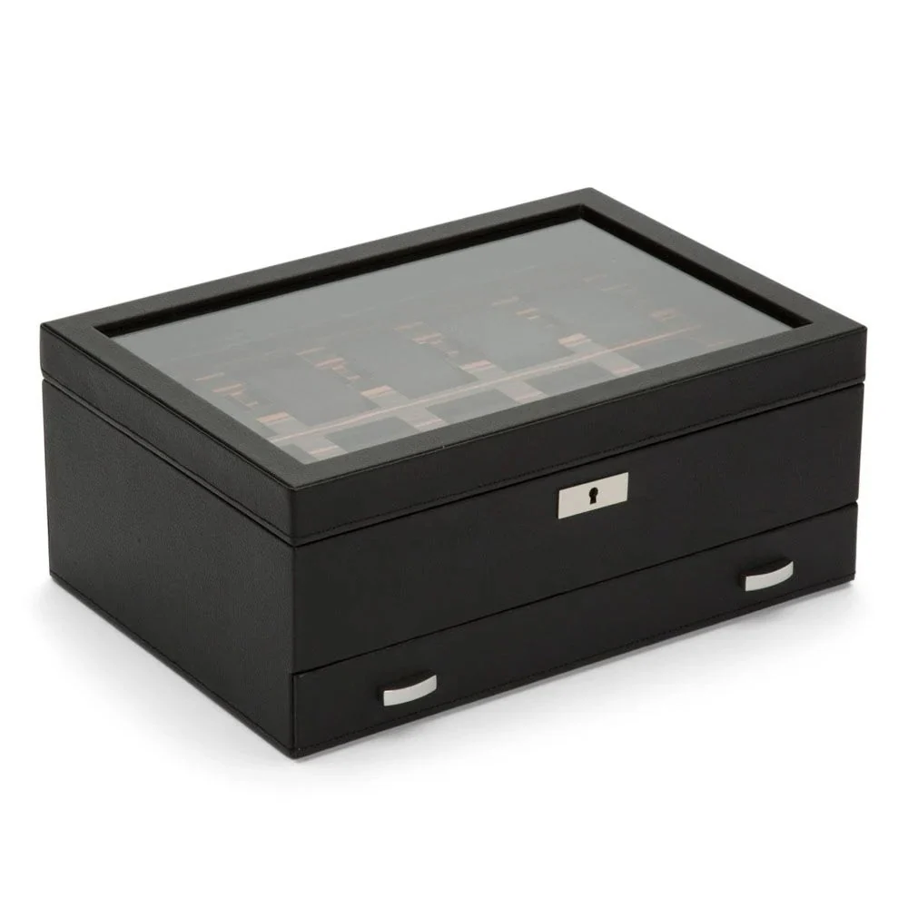 Porta Orologi - Roadster 10 Orologi Nero con cassetto