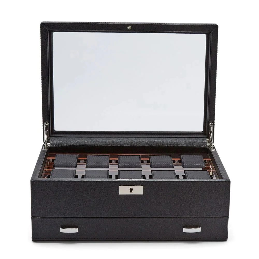 Porta Orologi - Roadster 10 Orologi Nero con cassetto