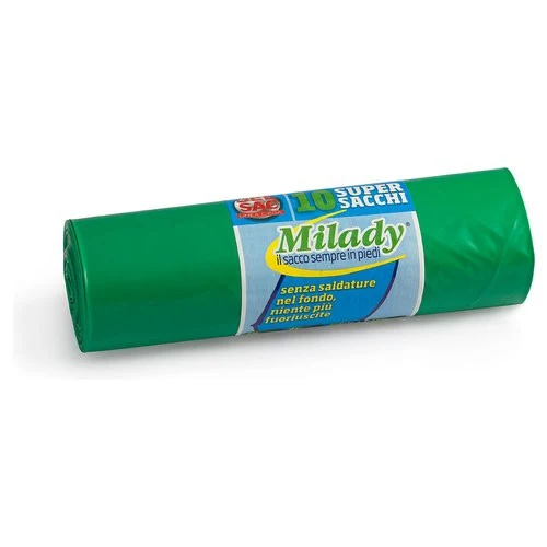 Set sacchi spazzatura Gel Sac V 982194 MILADY con legaccio Verde