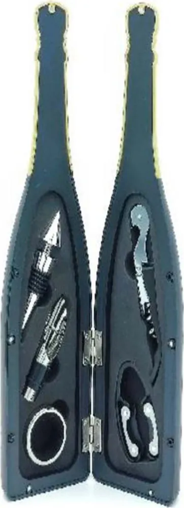 Set sommelier Bottiglia di spumante vetro con 5 accessori
