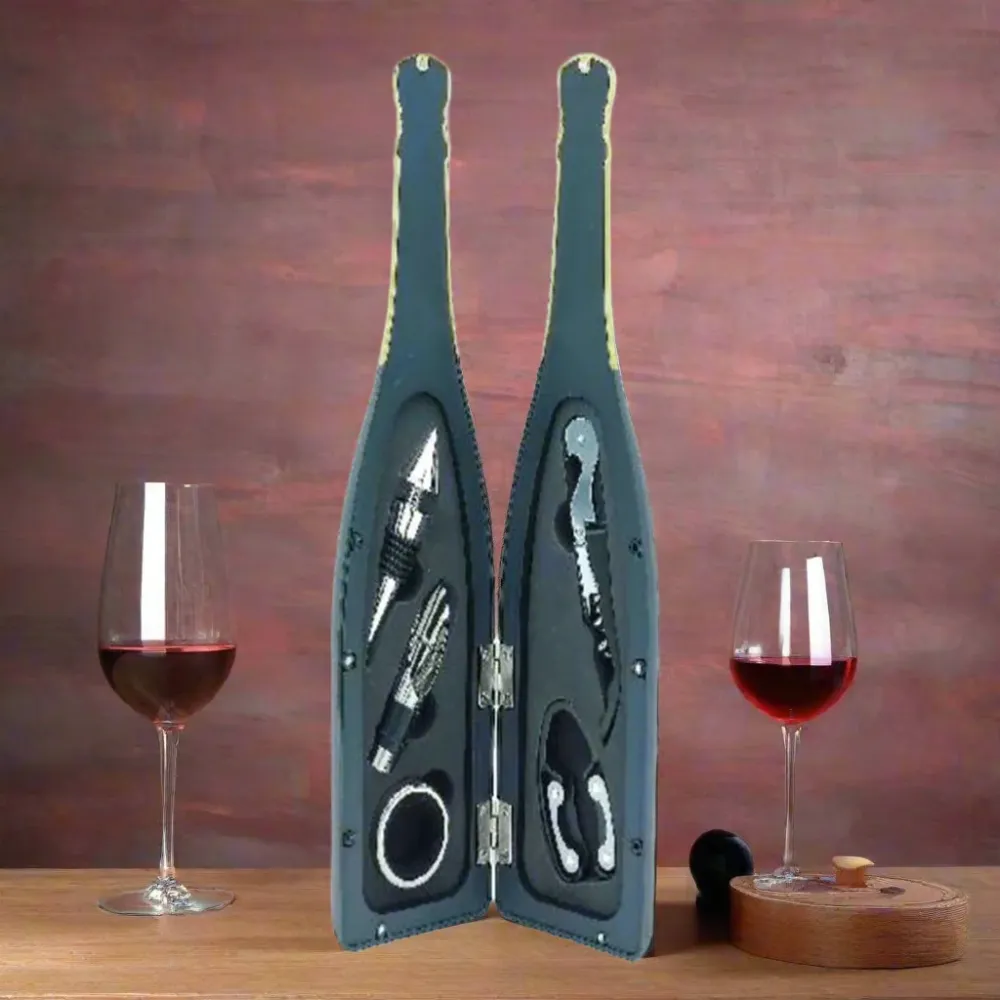 Set sommelier Bottiglia di spumante vetro con 5 accessori