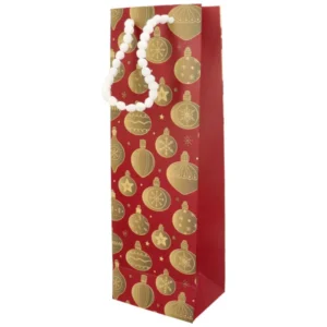 Shopper natalizio per bottiglia 12,5x9,5xh.38cm design assortiti