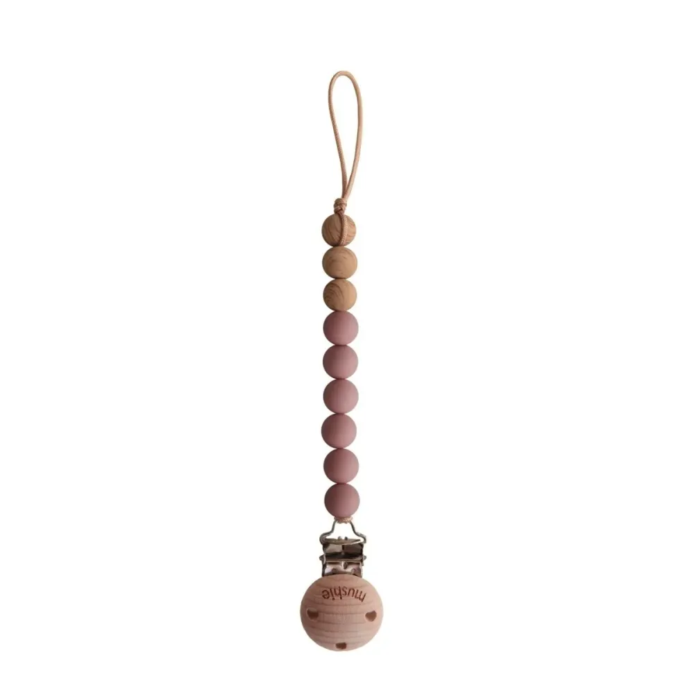 <tc>Mushie</tc> Cordoncino per ciuccio Eva Cloudy Mauve
