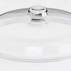 Coperchio vetro Schulte-Ufer (pulsante acciaio inox) Clara Ø: 28 cm 1945-28 con Impugnatura Antiscivolo
