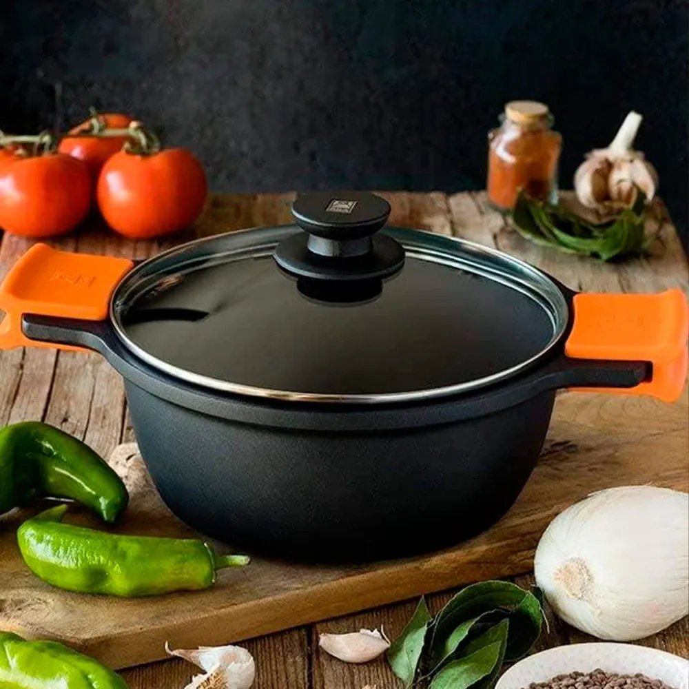 Pentola alta antiaderente con coperchio Produttivo Bra