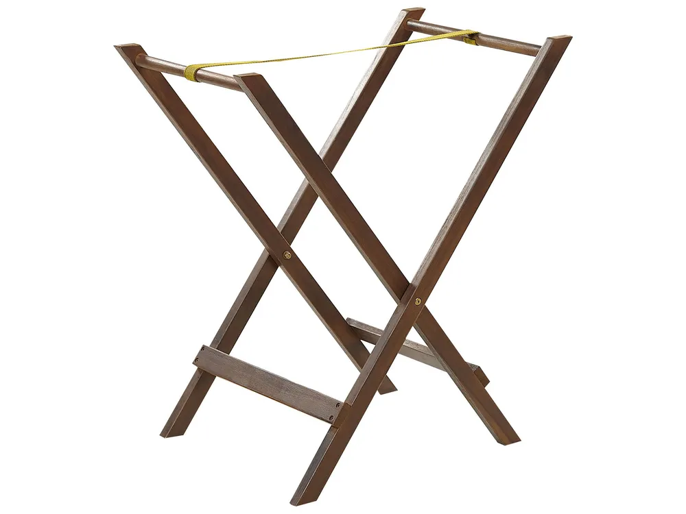 Acacia Wood Garden Tray Table Dark AMANTEA Noce Naturale