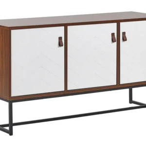 Buffet Pensile 3 Door Sideboard Dark Wood White NUEVA