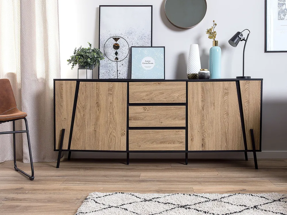 Buffet Pensile 3 Drawer Sideboard Light Wood BLACKPOOL