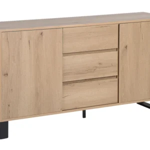 Carrello Portavivande 3 Drawer Sideboard Light Wood ELDA