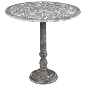 Carrello Portavivande Mango Wood Side Table Grey NAPARA