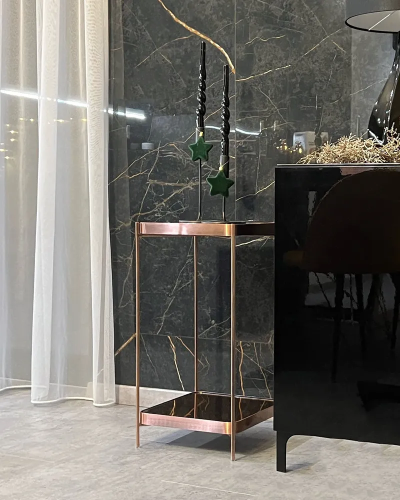 Certificato PEFC/FSC Side Table Rame antico ALSEA Big