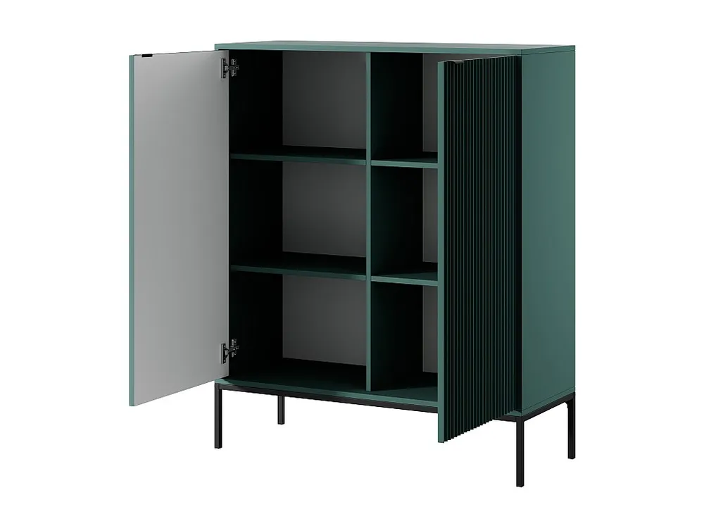 Credenza AVON SB104 2D 104x39x125 Verde con Cassetti Soft-Close