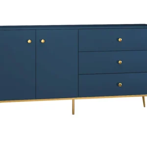 Credenza MARINE SB160 2D3D 160x40x85 Blu Set Completo 12 Pezzi